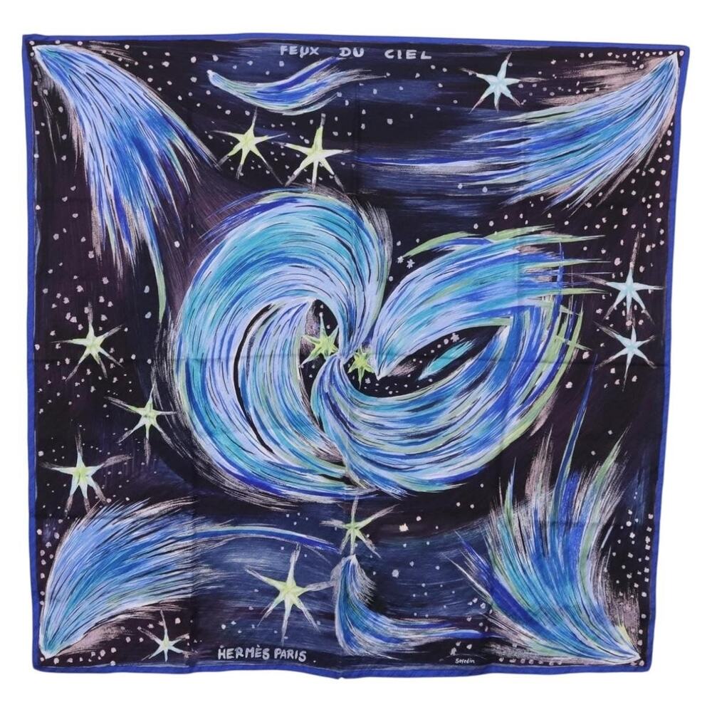 Hermes Silk Carre 90 Scarf Blue